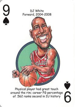 2014 Hero Decks Indiana Hoosiers Basketball Heroes Playing Cards #9♠ D.J. White Front