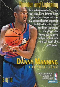 1996-97 SkyBox Premium - Thunder and Lightning #2 Danny Manning Back