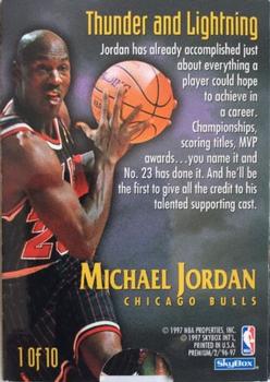 1996-97 SkyBox Premium - Thunder and Lightning #1 Michael Jordan Back