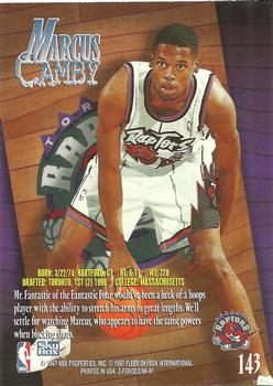 1996-97 SkyBox Z-Force #143 Marcus Camby Back