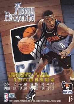 1996-97 SkyBox Z-Force #15 Terrell Brandon Back