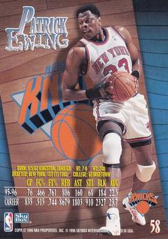 1996-97 SkyBox Z-Force #58 Patrick Ewing Back