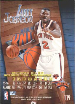 1996-97 SkyBox Z-Force #119 Larry Johnson Back