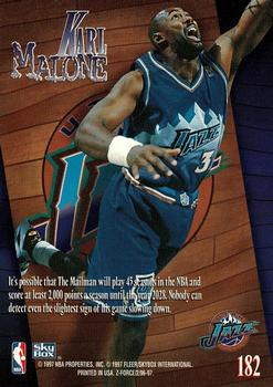 1996-97 SkyBox Z-Force #182 Karl Malone Back