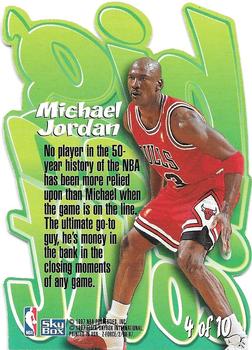 1996-97 SkyBox Z-Force - Big Man on Court #4 Michael Jordan Back