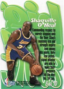 1996-97 SkyBox Z-Force - Big Man on Court #8 Shaquille O'Neal Back