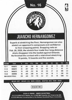 2020-21 Hoops #16 Juancho Hernangomez Back