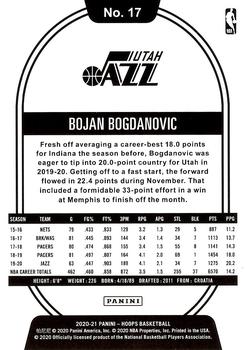 2020-21 Hoops #17 Bojan Bogdanovic Back