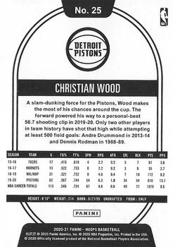 2020-21 Hoops #25 Christian Wood Back