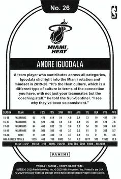 2020-21 Hoops #26 Andre Iguodala Back