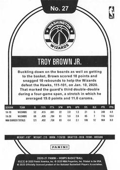 2020-21 Hoops #27 Troy Brown Jr. Back