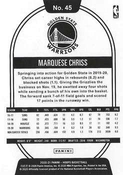 2020-21 Hoops #45 Marquese Chriss Back