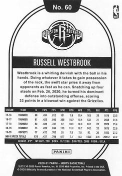 2020-21 Hoops #60 Russell Westbrook Back