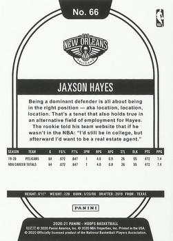 2020-21 Hoops #66 Jaxson Hayes Back