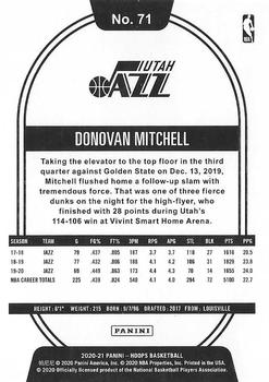 2020-21 Hoops #71 Donovan Mitchell Back