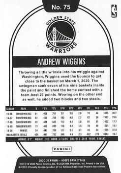 2020-21 Hoops #75 Andrew Wiggins Back