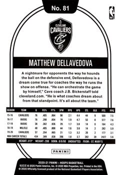 2020-21 Hoops #81 Matthew Dellavedova Back