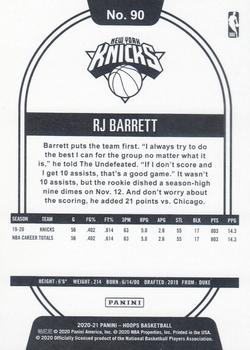 2020-21 Hoops #90 RJ Barrett Back