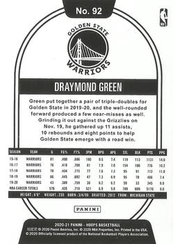 2020-21 Hoops #92 Draymond Green Back