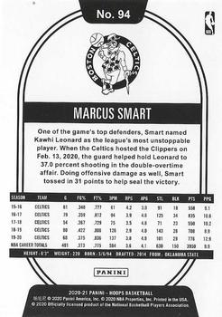 2020-21 Hoops #94 Marcus Smart Back