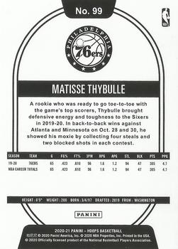 2020-21 Hoops #99 Matisse Thybulle Back
