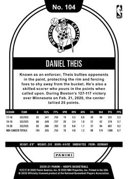 2020-21 Hoops #104 Daniel Theis Back