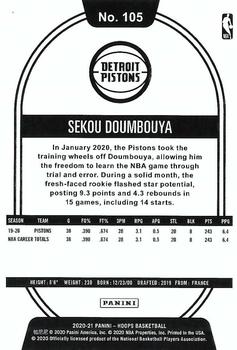 2020-21 Hoops #105 Sekou Doumbouya Back
