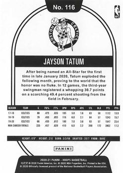 2020-21 Hoops #116 Jayson Tatum Back