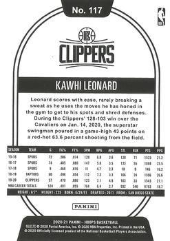 2020-21 Hoops #117 Kawhi Leonard Back