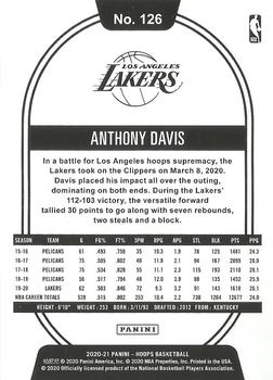 2020-21 Hoops #126 Anthony Davis Back