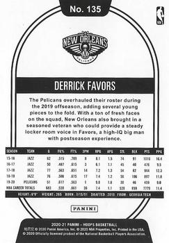 2020-21 Hoops #135 Derrick Favors Back