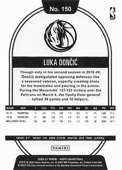 2020-21 Hoops #150 Luka Doncic Back