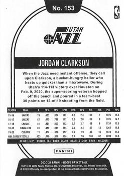 2020-21 Hoops #153 Jordan Clarkson Back