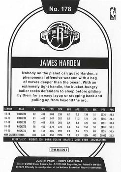 2020-21 Hoops #178 James Harden Back