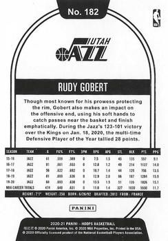2020-21 Hoops #182 Rudy Gobert Back