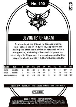 2020-21 Hoops #190 Devonte' Graham Back