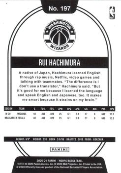 2020-21 Hoops #197 Rui Hachimura Back