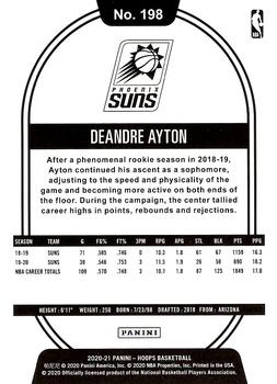 2020-21 Hoops #198 Deandre Ayton Back