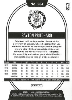 2020-21 Hoops #204 Payton Pritchard Back