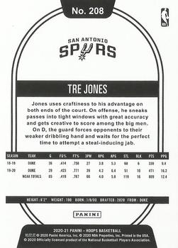 2020-21 Hoops #208 Tre Jones Back