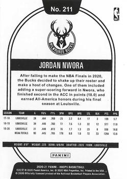 2020-21 Hoops #211 Jordan Nwora Back