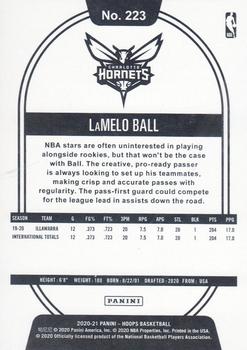 2020-21 Hoops #223 LaMelo Ball Back