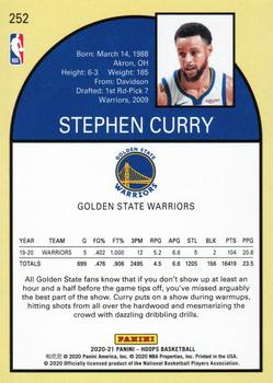 2020-21 Hoops #252 Stephen Curry Back