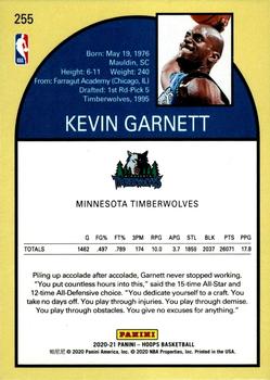 2020-21 Hoops #255 Kevin Garnett Back