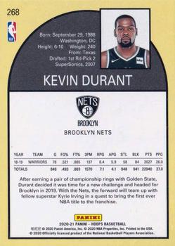 2020-21 Hoops #268 Kevin Durant Back