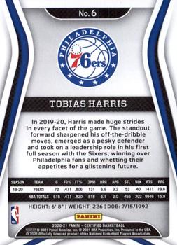 2020-21 Panini Certified #6 Tobias Harris Back