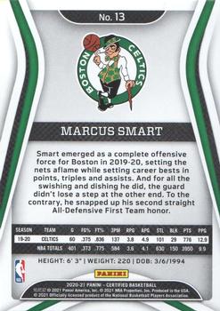 2020-21 Panini Certified #13 Marcus Smart Back