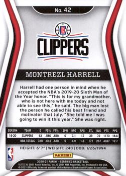 2020-21 Panini Certified #42 Montrezl Harrell Back