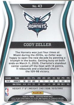 2020-21 Panini Certified #43 Cody Zeller Back