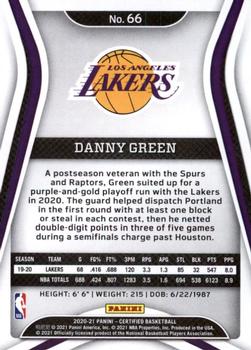 2020-21 Panini Certified #66 Danny Green Back